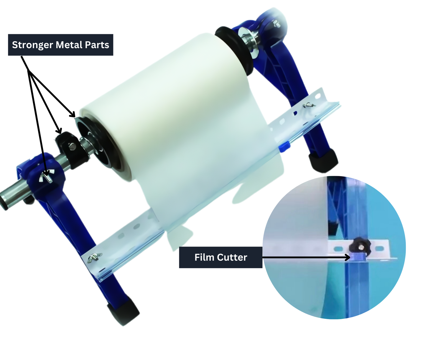 DTF Film Roll Holder Rack with Cutter – For A4, A3, A3+, A2 Size Film