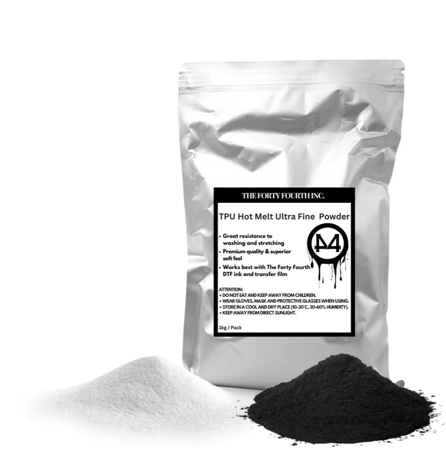 Fine White or Black DTF Powder 35.3oz 1000g Digital Transfer Hot Melt